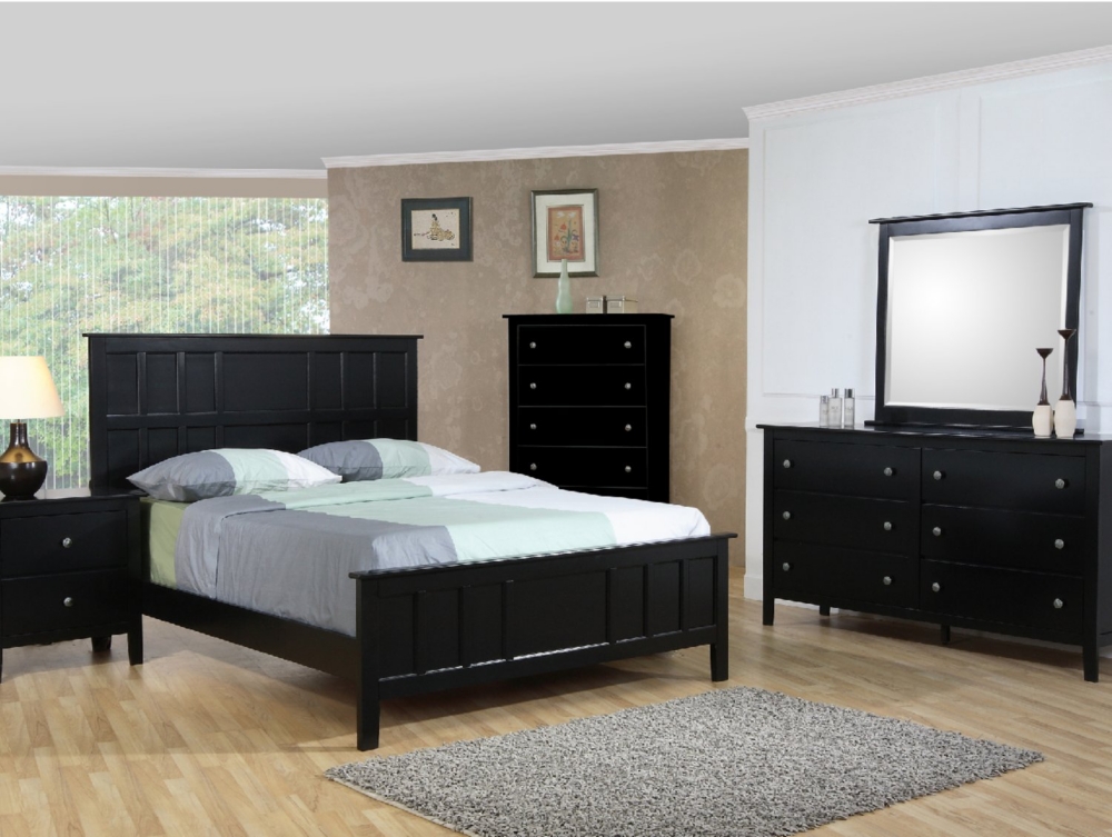 Studio Black Queen Bed